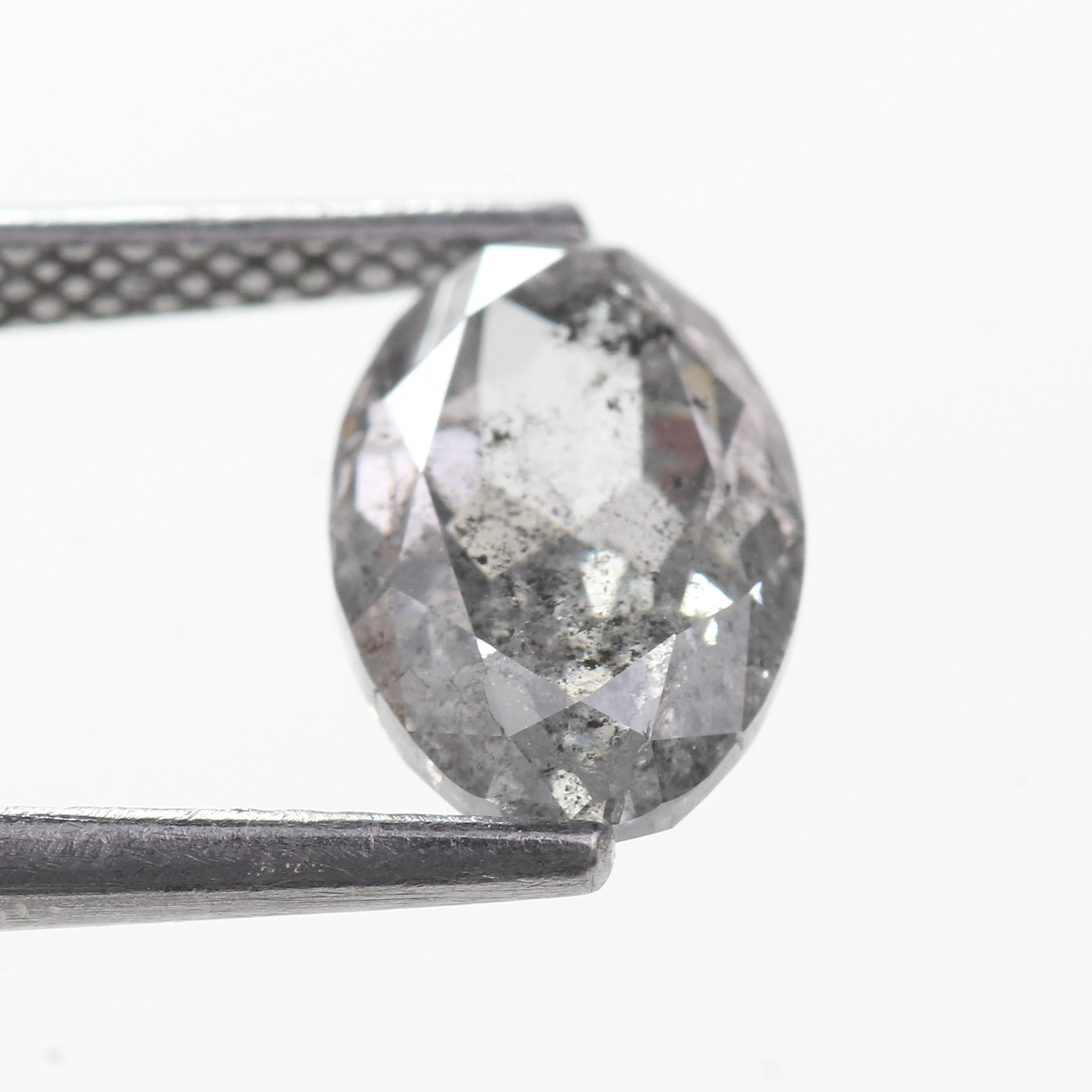 2.25 Carat Natural Oval Salt and Pepper Diamond 9.70 MM