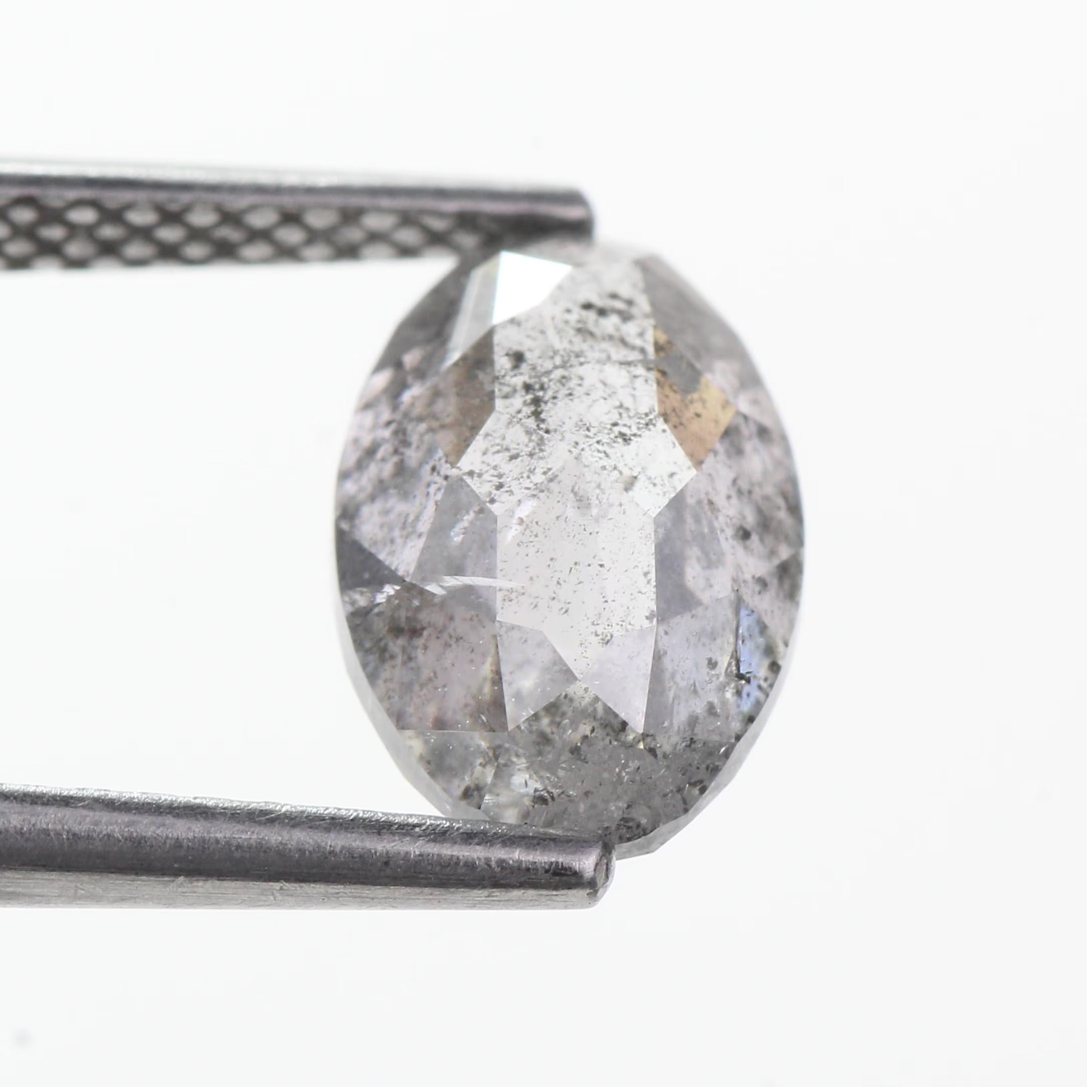 2.25 Carat Natural Oval Salt and Pepper Diamond 9.70 MM