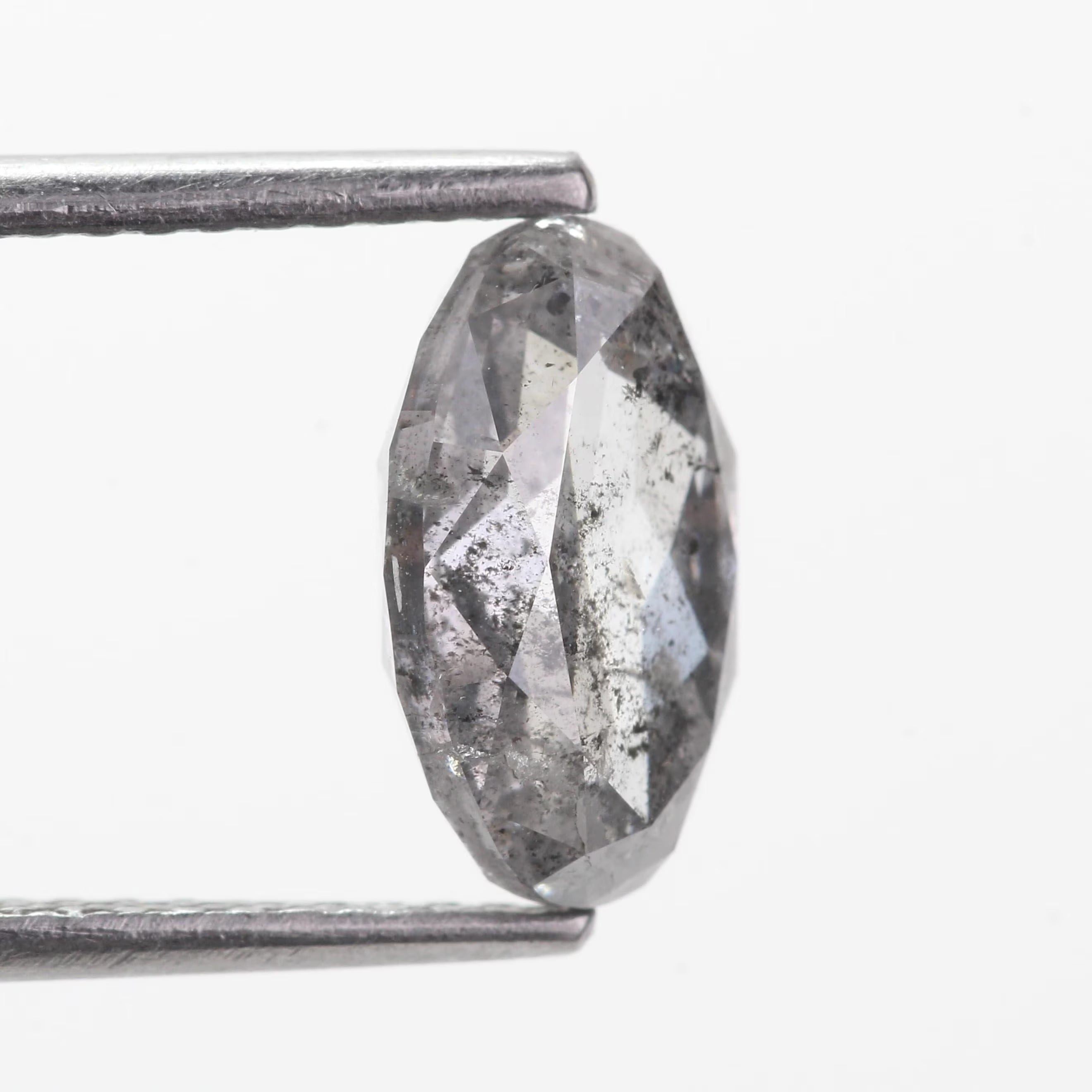 2.25 Carat Natural Oval Salt and Pepper Diamond 9.70 MM