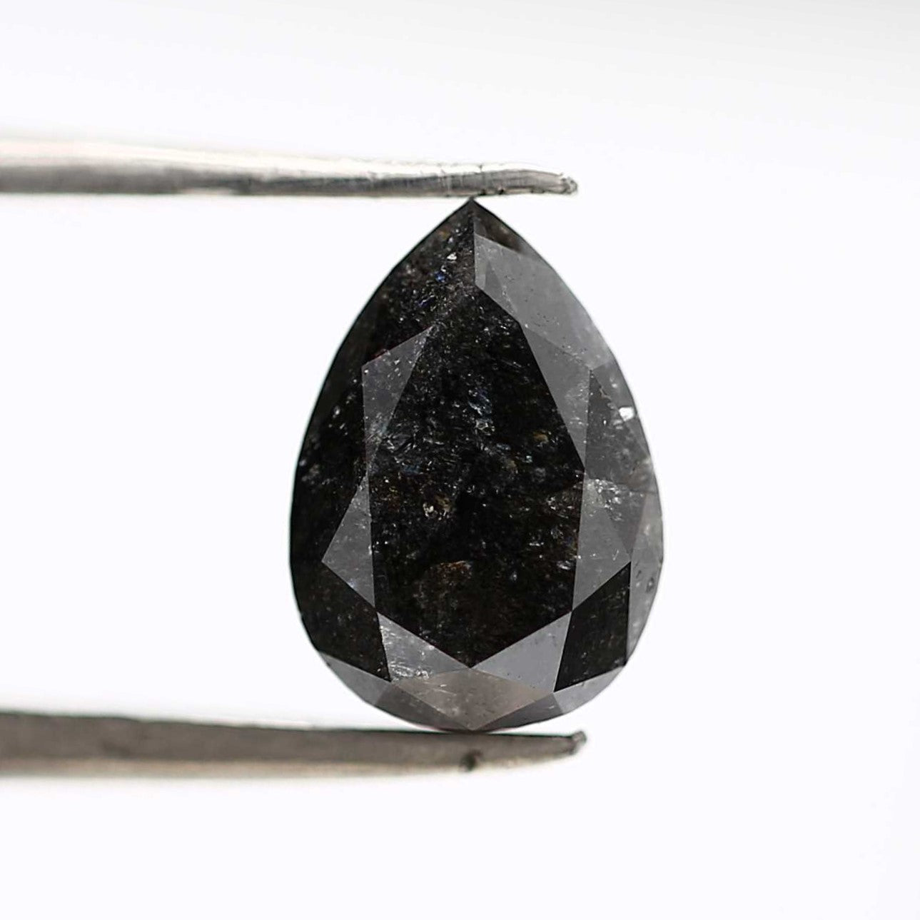 2.23 Carat Natural Fancy Black Diamond Pear Brilliant Diamond