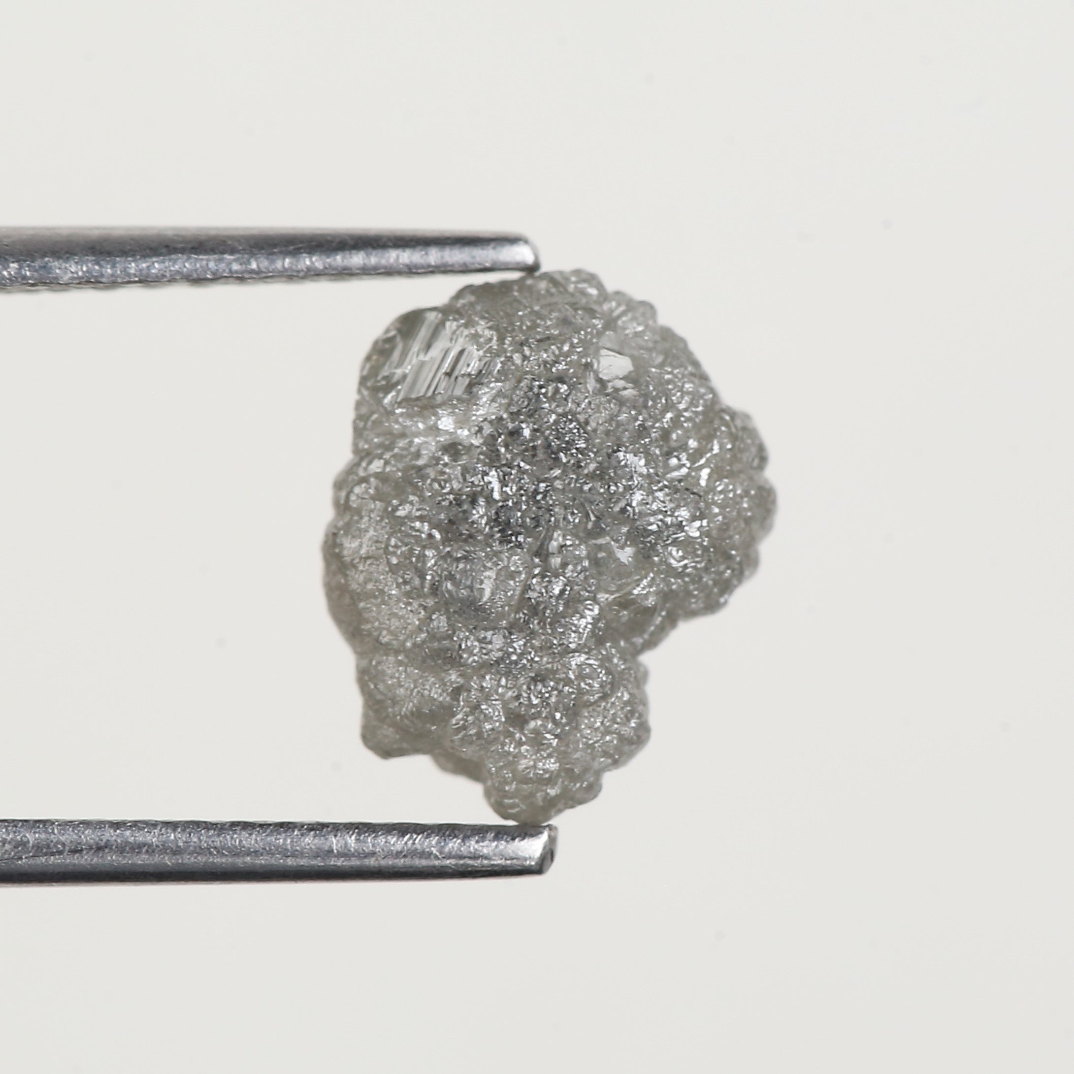 2.27 Ct Natural Grey Uncut Rough Diamond 9.5 MM