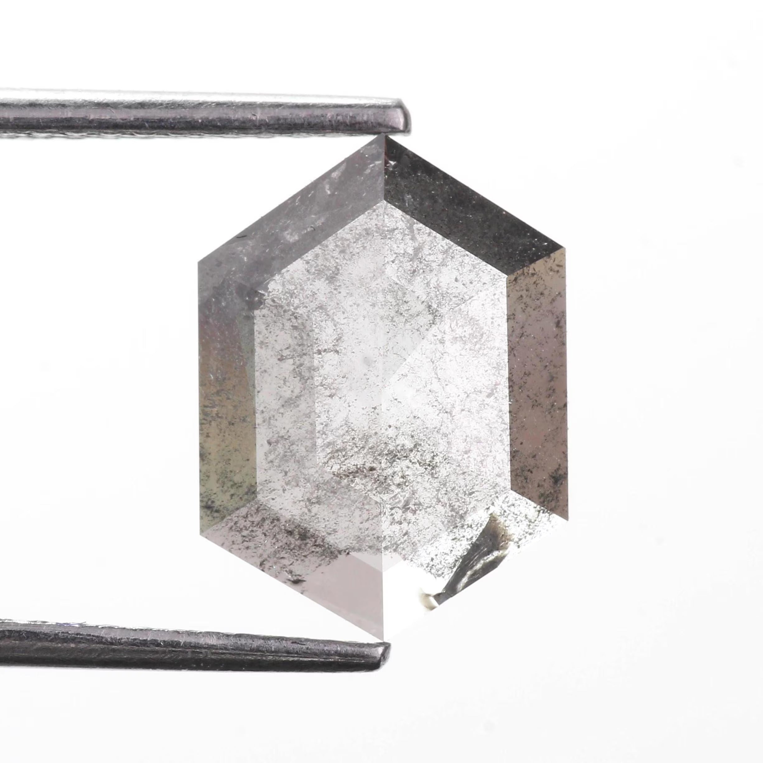 2.30 Ct Natural Hexagon Salt and Pepper Diamond