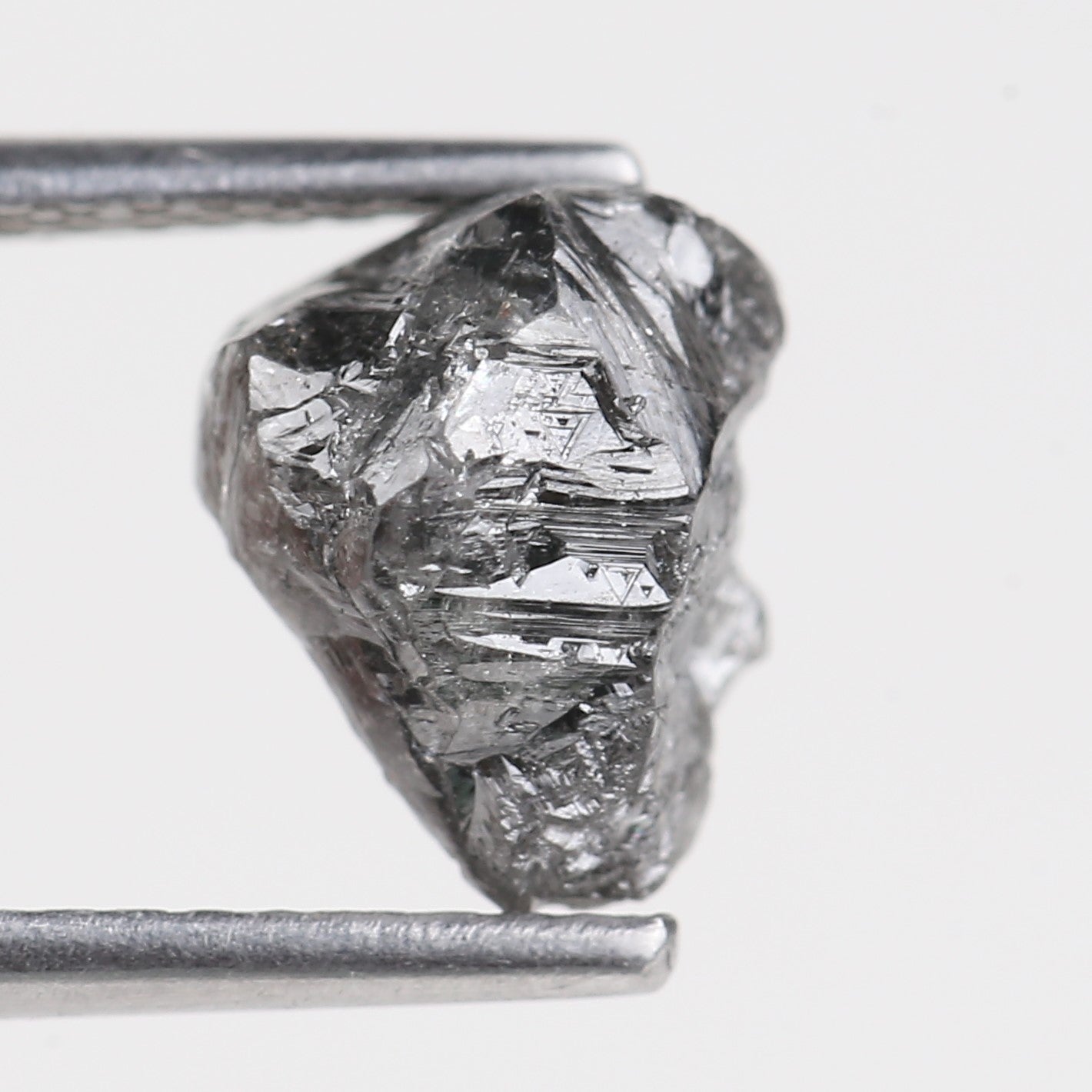 2.45 Carat Natural Rough Black Diamond 8.57 MM