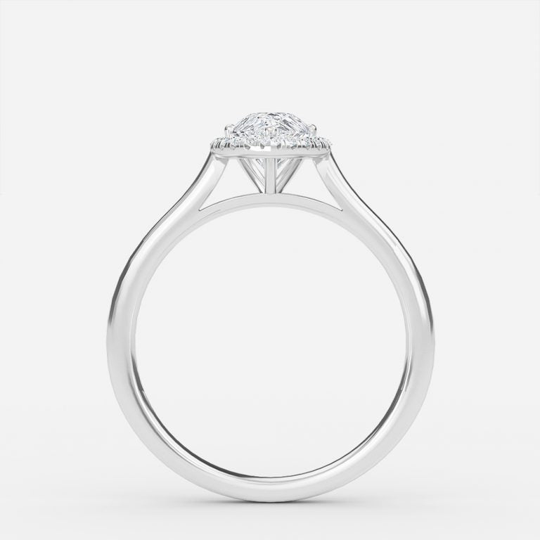 Kevi Pear Halo Engagement Ring 14K / 18K Solid Gold