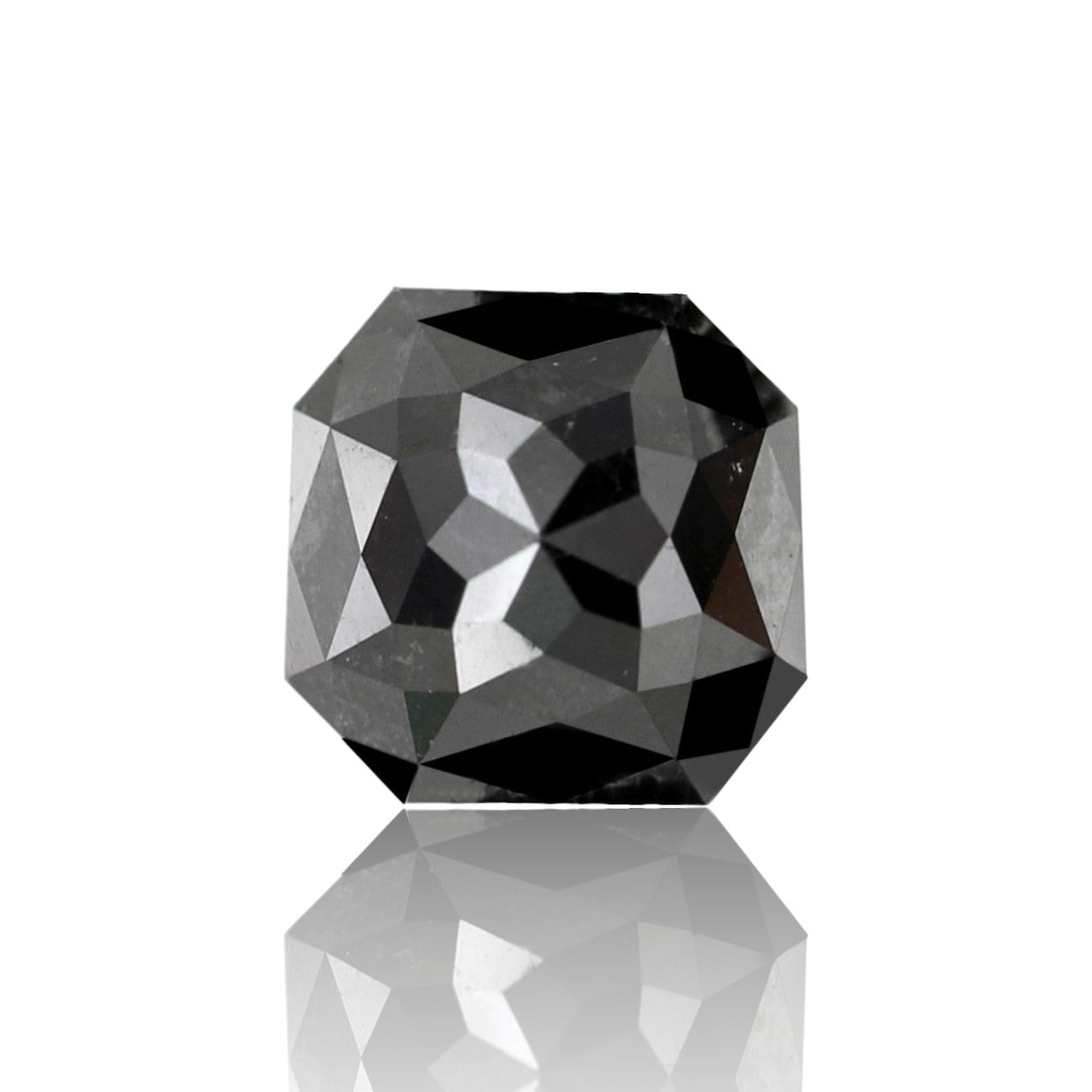 2.23 Carat Asscher Shape Diamond Black Color Diamond Loose Natural Diamond Heated Black Diamond Top Quality Diamond Natural Diamond