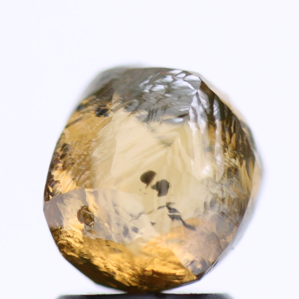 2.53 Carat Natural Fancy Champagne Rough Diamond 7.44 MM
