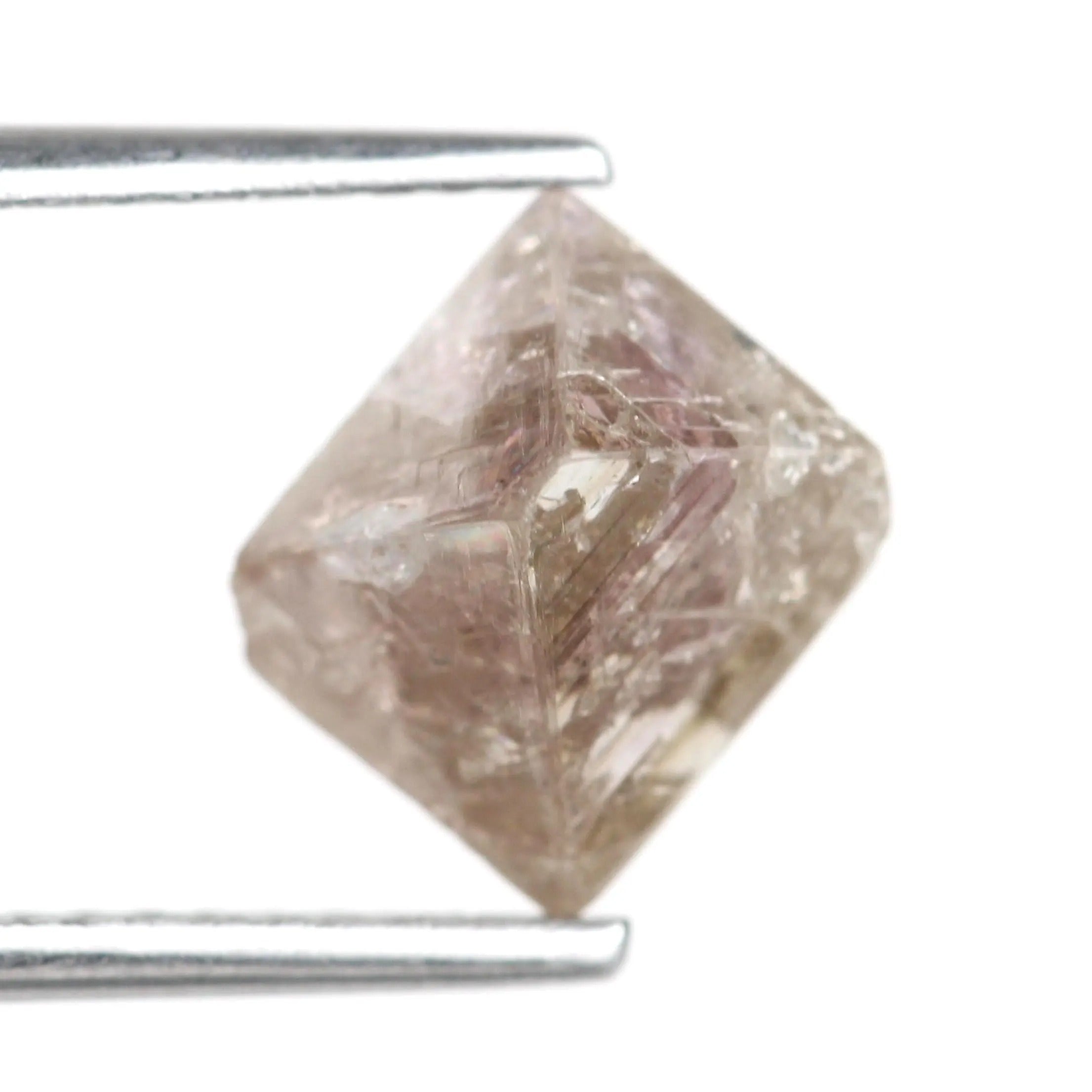 2.76 Carat Natural Light Purple Brown Rough Diamond Crystal 7.8 MM