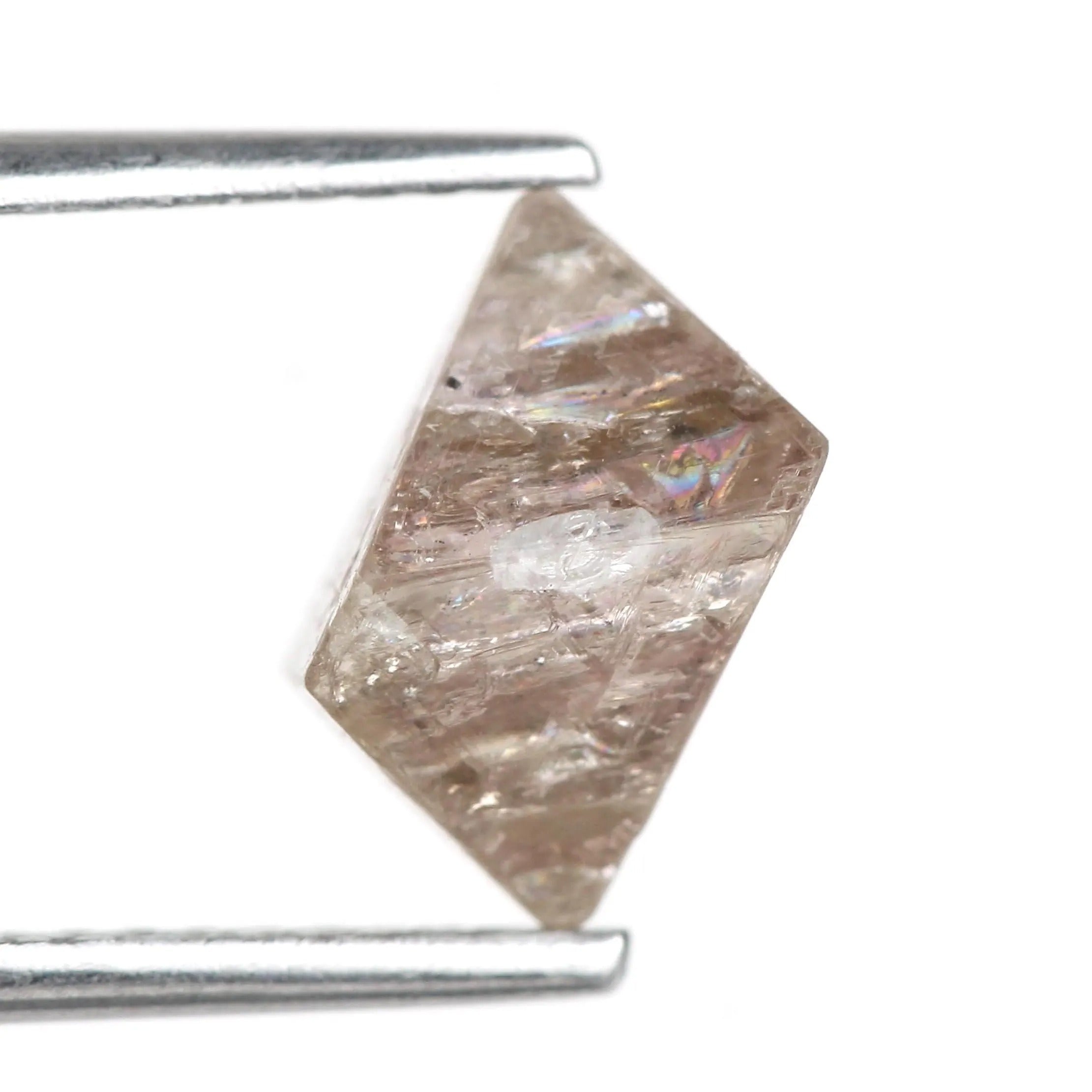 2.76 Carat Natural Light Purple Brown Rough Diamond Crystal 7.8 MM
