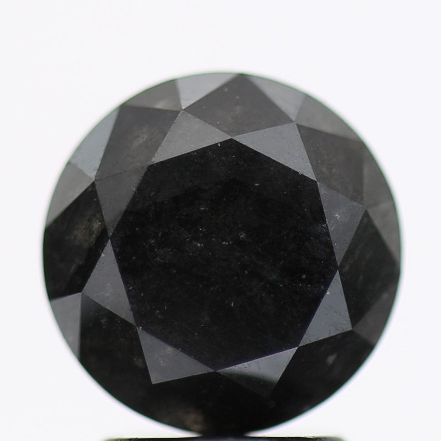 2.81 Carat Fancy Black Round Brilliant Diamond GIA Certified