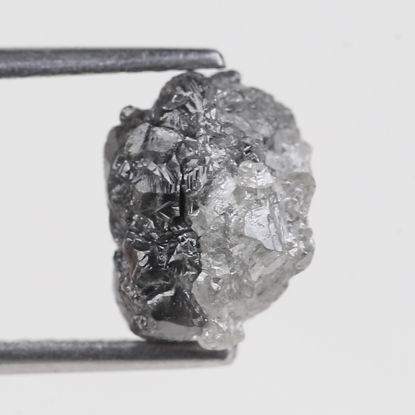 2.98 Carat Natural Gray Black Rough Diamond 9.22 MM