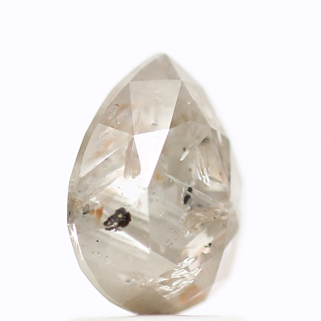 1.70 Carat Fancy Pear Salt and Pepper Gray Diamond 8.34 MM