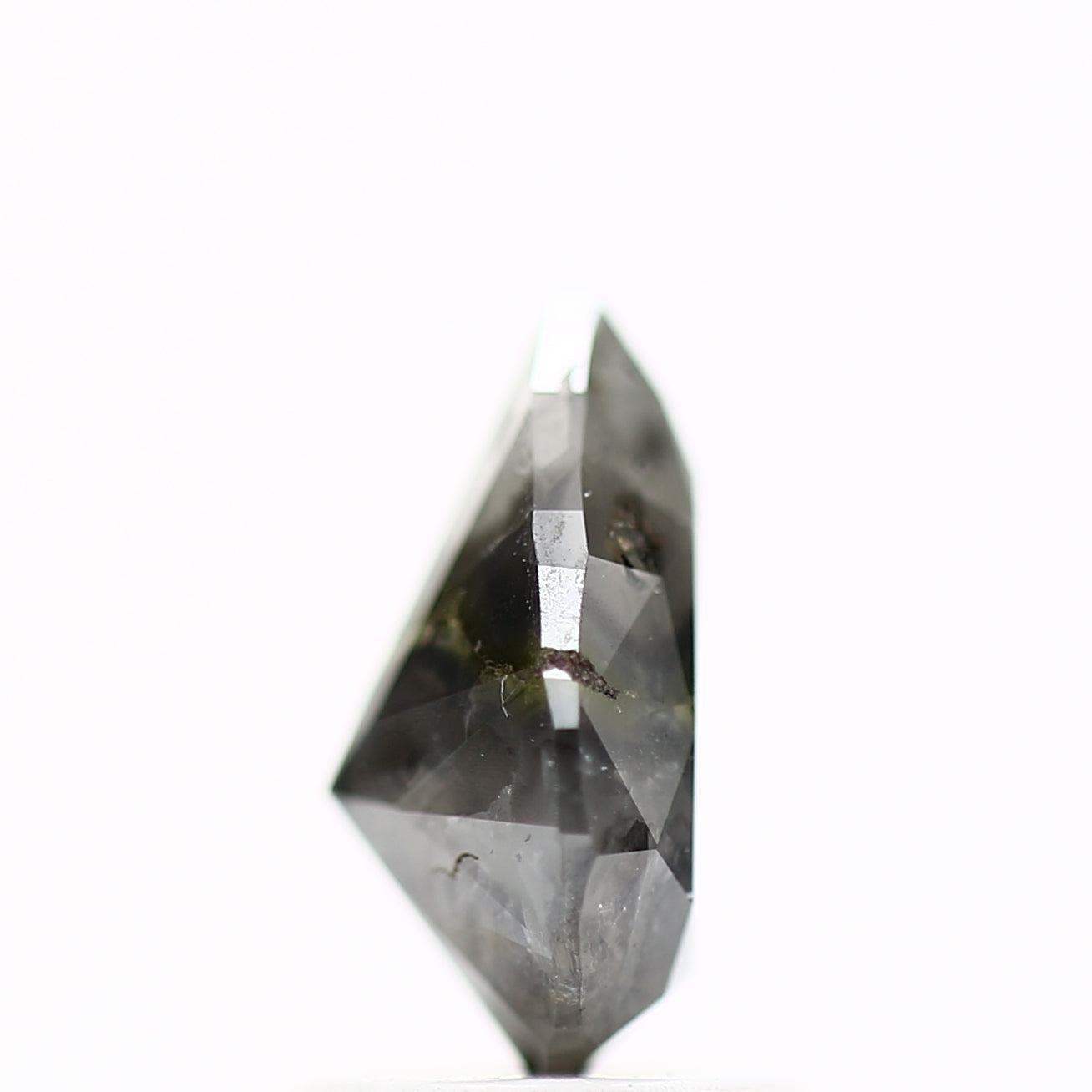 1.48 Carat Natural Gray Diamond For Pear Diamond Solitaire Necklace