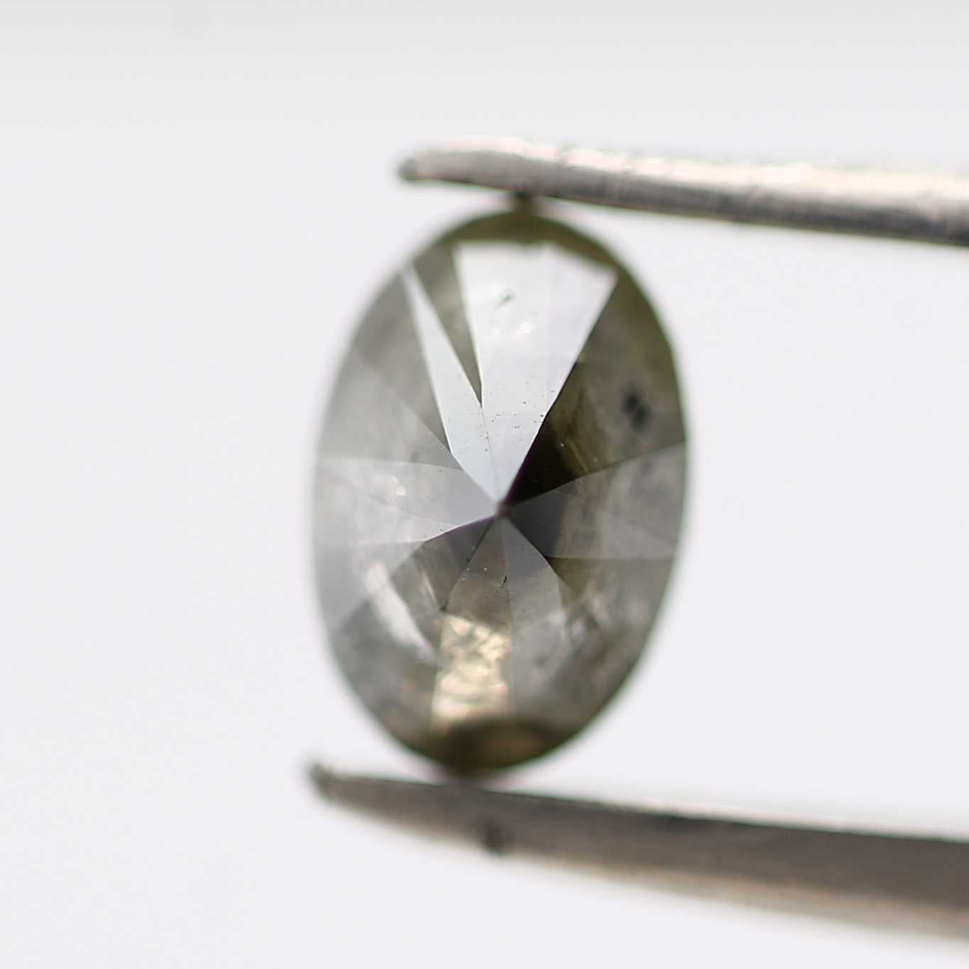 Oval Diamond Cut 0.74 Carat Gray Natural Loose Diamond 6.25 MM
