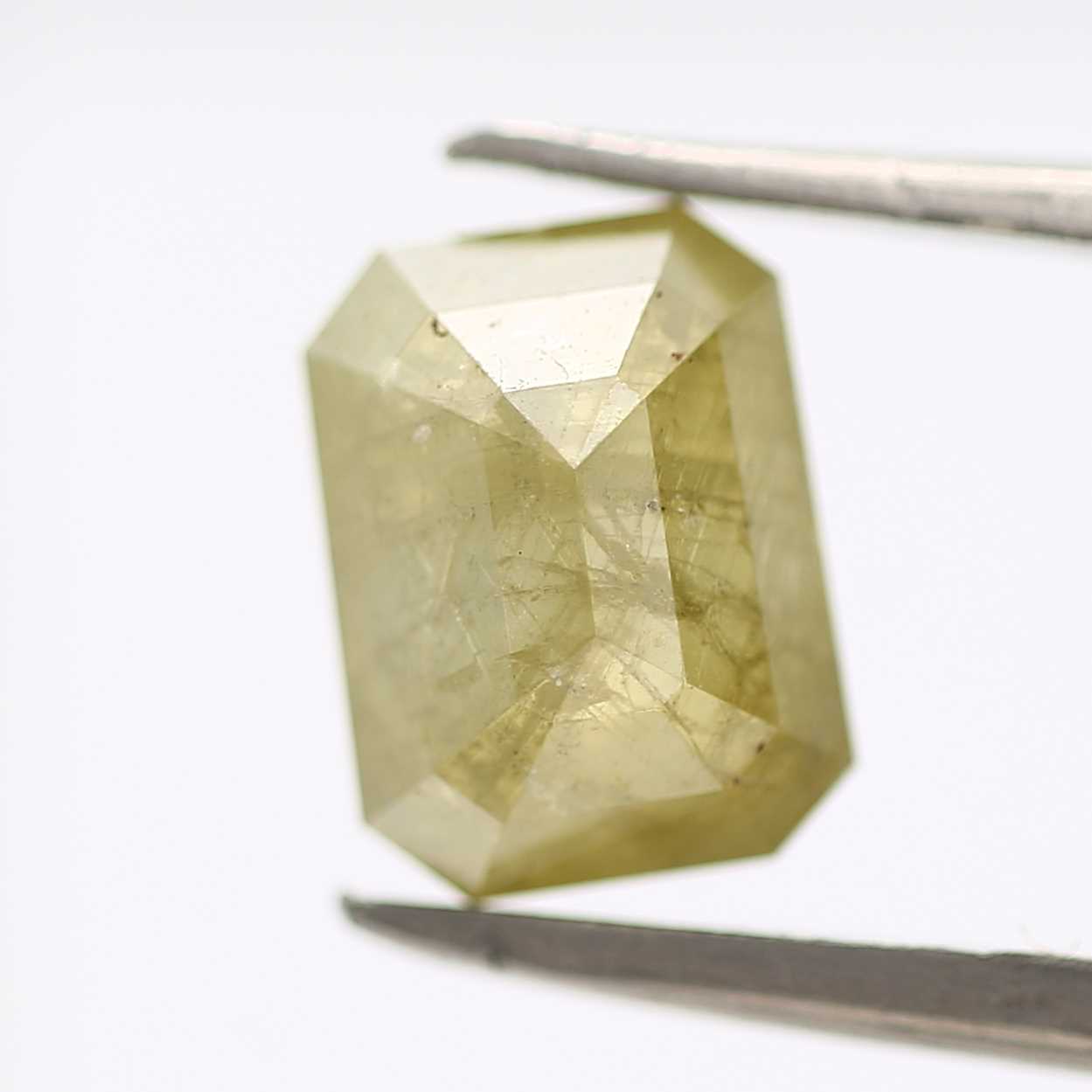 2.21 Carat 8.40 MM Natural Yellow Emerald Cut Salt and Pepper Diamond - Blackdiamond