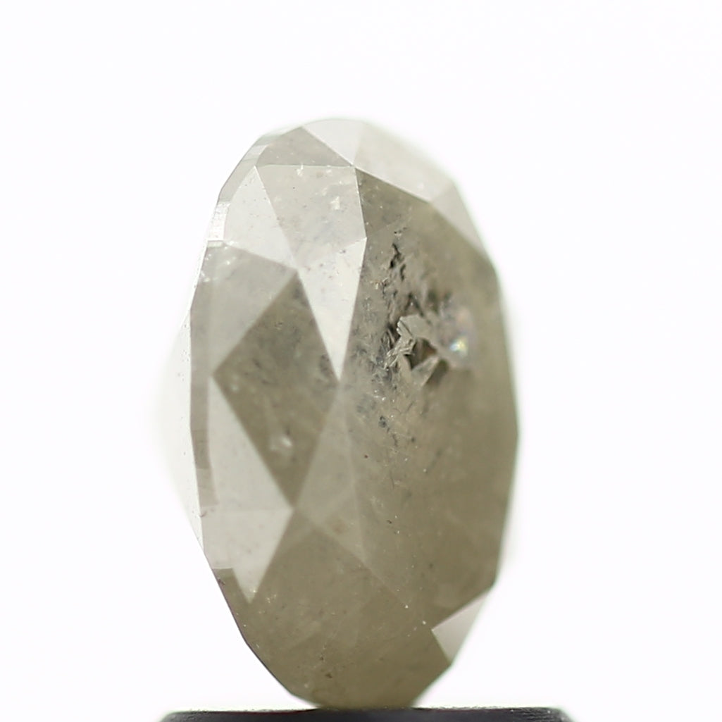 1.78 Carat Loose Oval Cut Salt and Pepper Diamond 8.11 MM