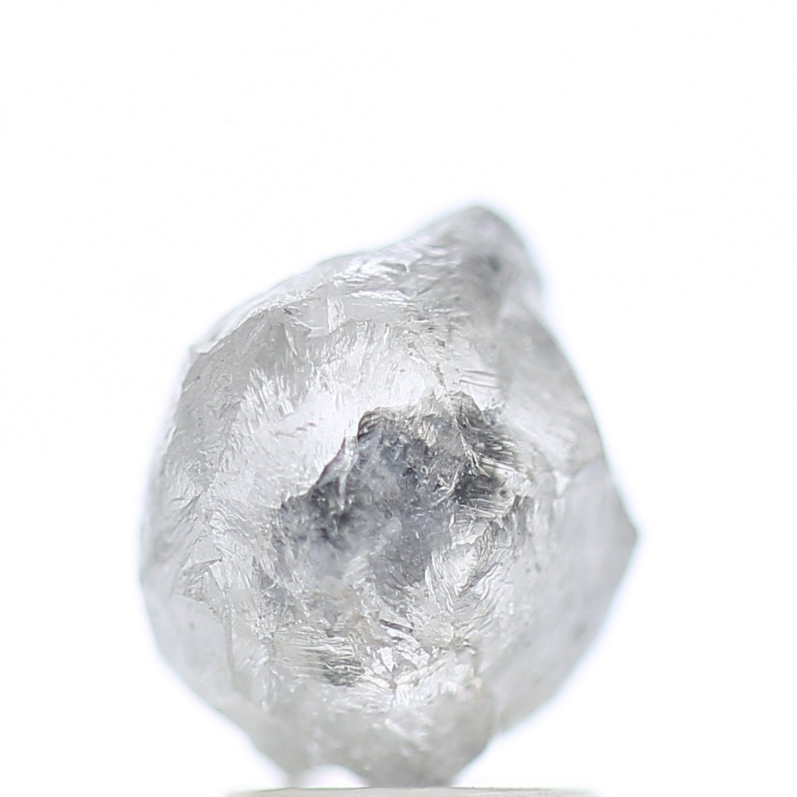 3.40 Carat Natural Fancy Grey Icy Rough Diamond