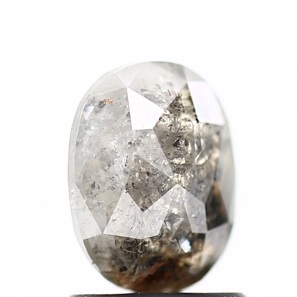 1.08 Carat Oval Shaped Diamond For Engagement Rings Salt And Pepper