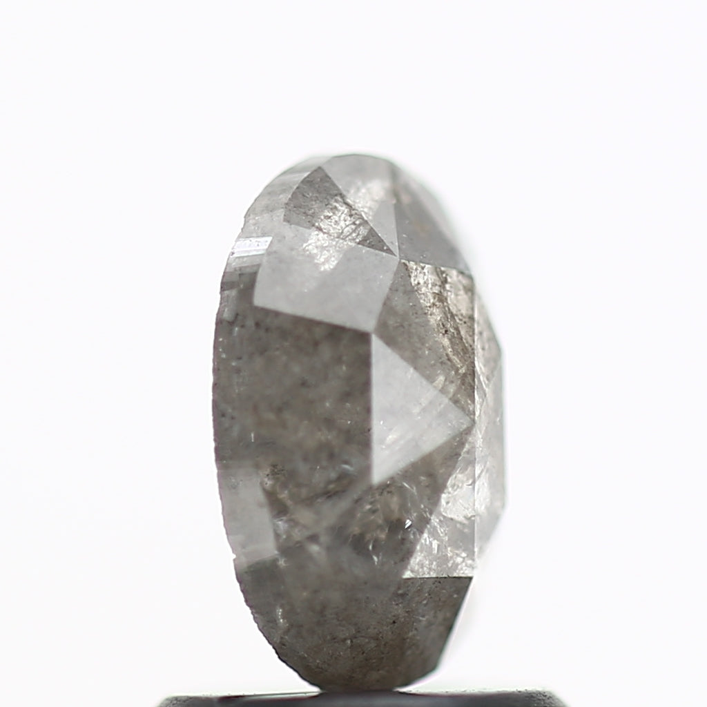 0.99 Carat Natural Oval Rose Cut Ethical Salt and Pepper Diamond