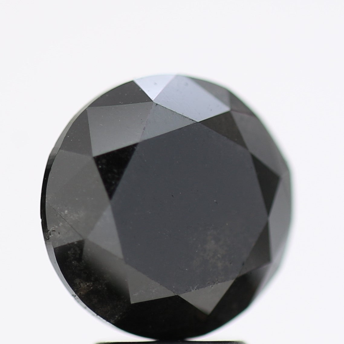 3.86 Carat Fancy Black Round Brilliant Diamond GIA Certified