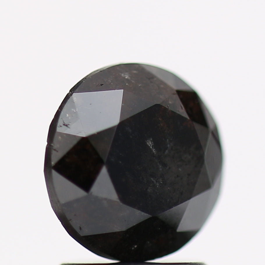 1.86 Carat Fancy Black Round Brilliant Diamond GIA Certified