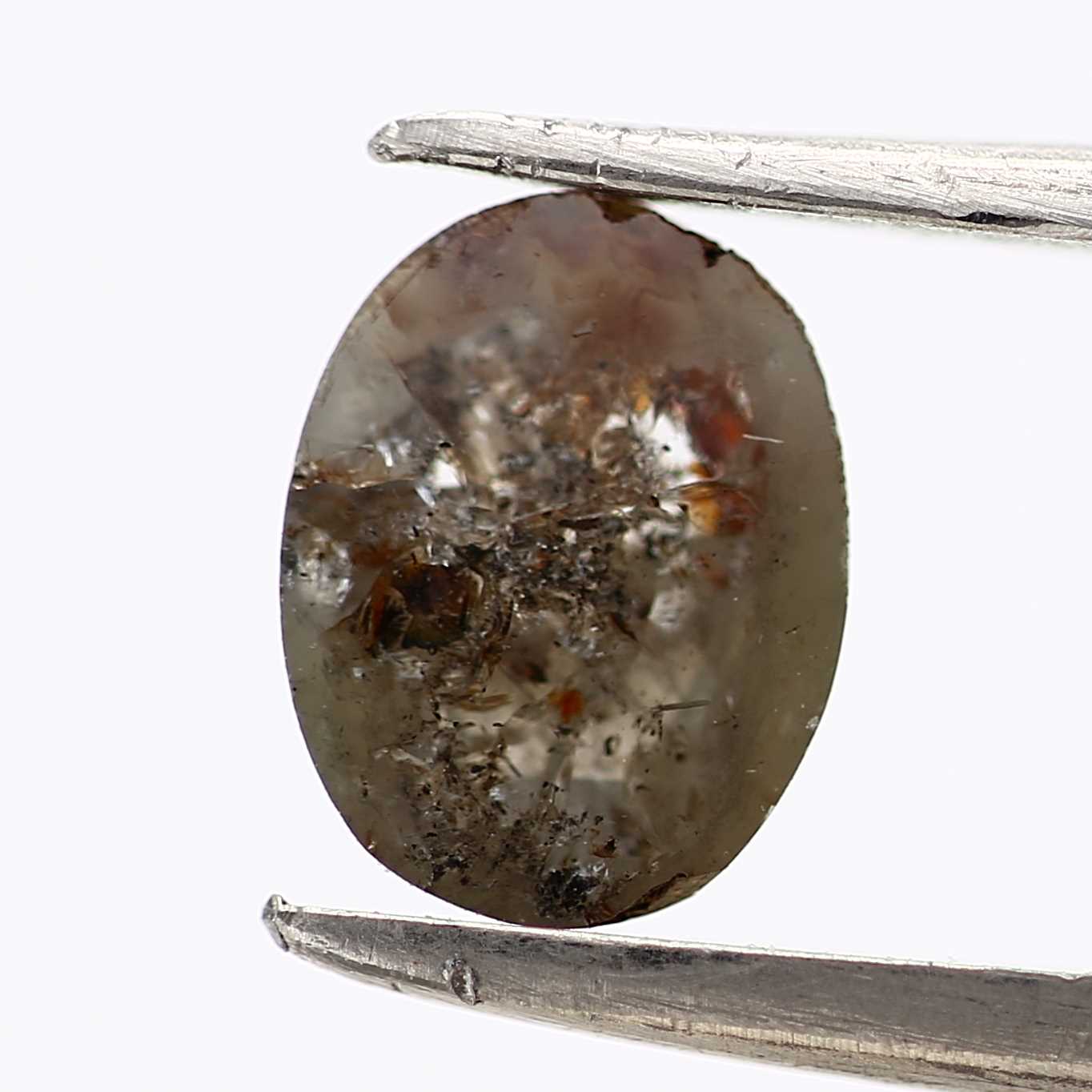 1.09 Carat Gray Oval Rose Cut Natural Loose Diamond 7.50 MM