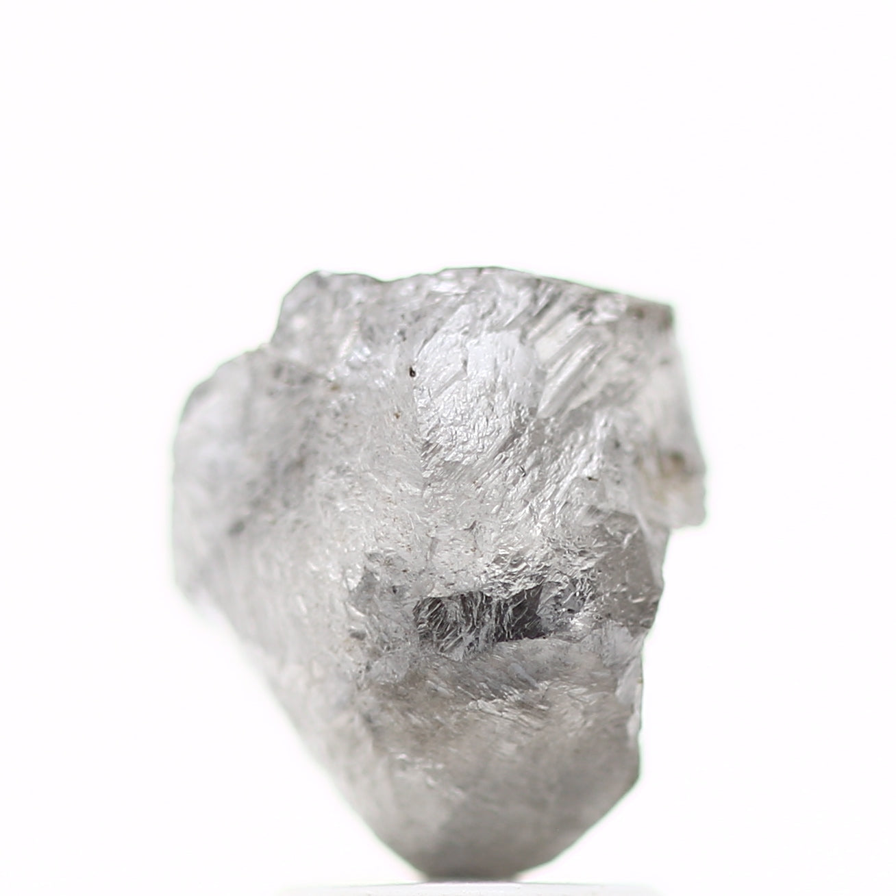 3.33 Carat Natural Gray Crystal Raw Rough Diamond 9.24 MM - Blackdiamond