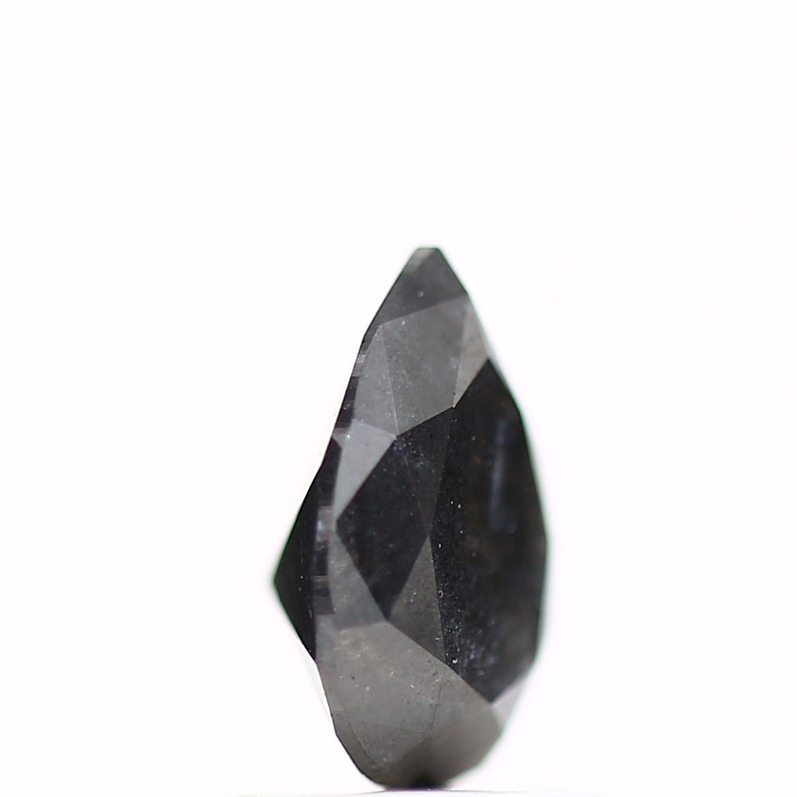 1.04 Carat Fancy Black Pear Salt and Pepper Diamond 7.77 MM