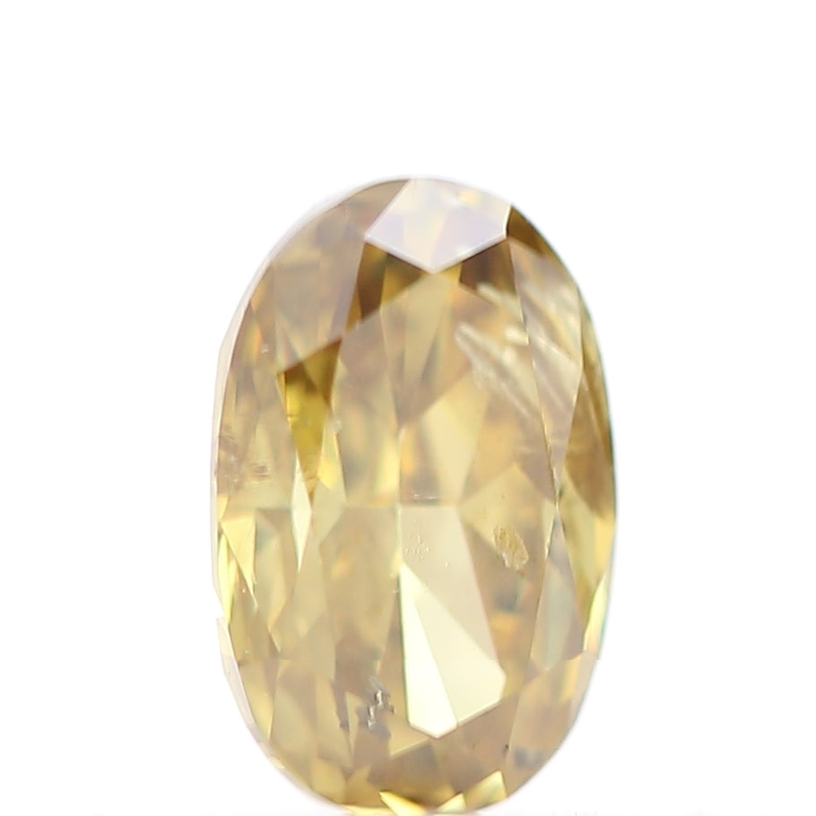 0.16 Carat Fancy Yellow Radiant Oval Diamond 4.10 MM