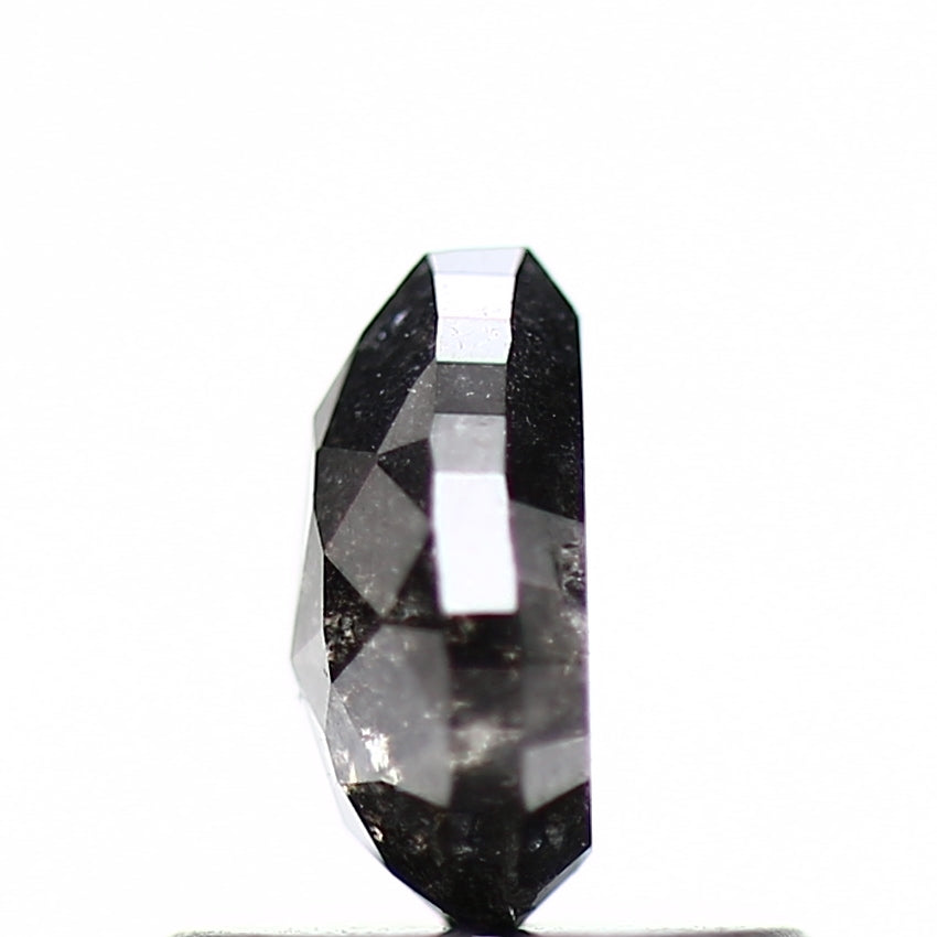 0.59 Carat Black Pear Salt and Pepper Galaxy Diamond 5.94 MM