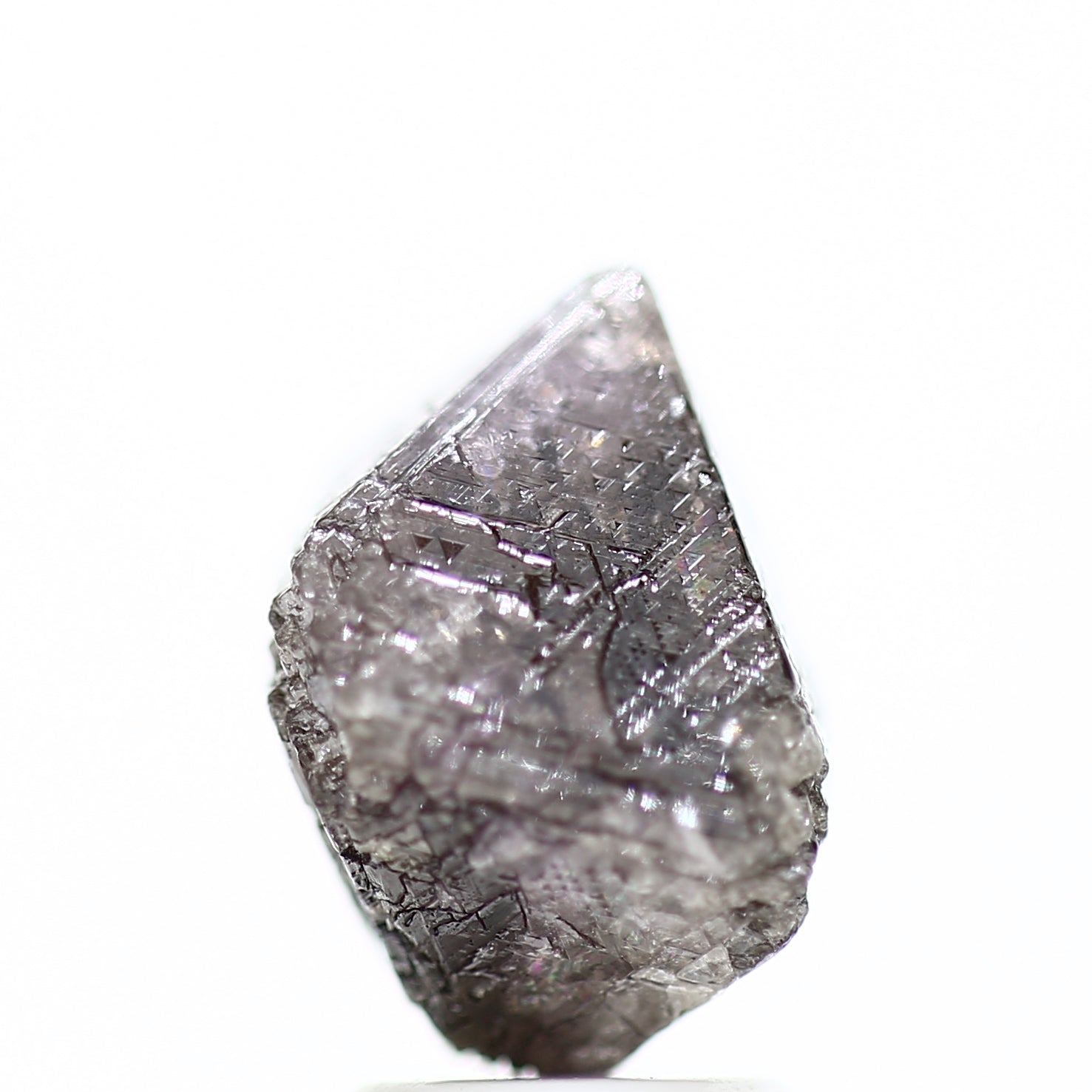 4.48 Carat Fancy Purple Pink Octahedron Rough Natural Diamond 10.90 MM - Blackdiamond