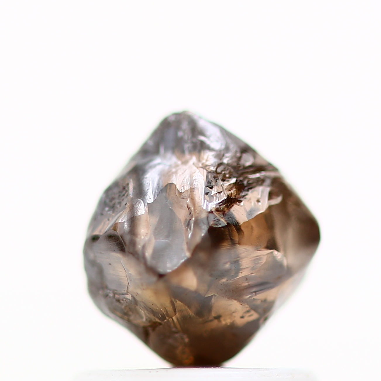 1.26 Carat Natural Cognac Brown Crystal Raw Rough Diamond 5.50 MM - Blackdiamond