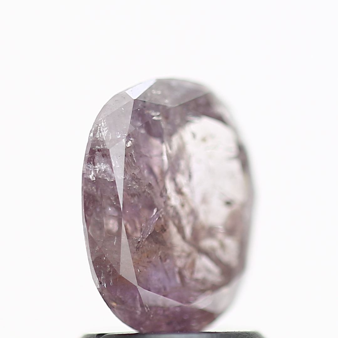 0.98 Carat Oval Pink Salt and Pepper Diamond 8 MM