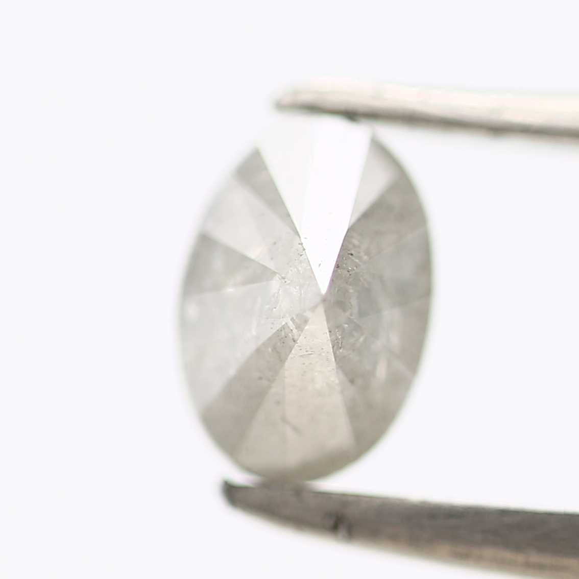 0.70 Carat Oval Cut Icy Gray Natural Loose Diamond 6.10 MM