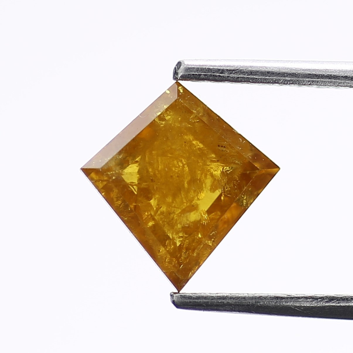 1.44 Carat Natural Fancy Yellow Kite Salt and Pepper Diamond 8.7 MM