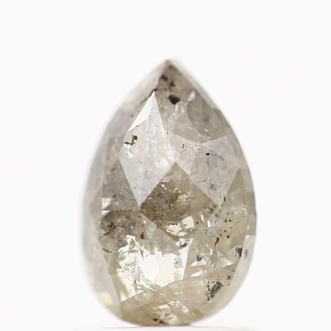 1.43 Carat Natural Gray Salt and Pepper Diamond 8.27 MM