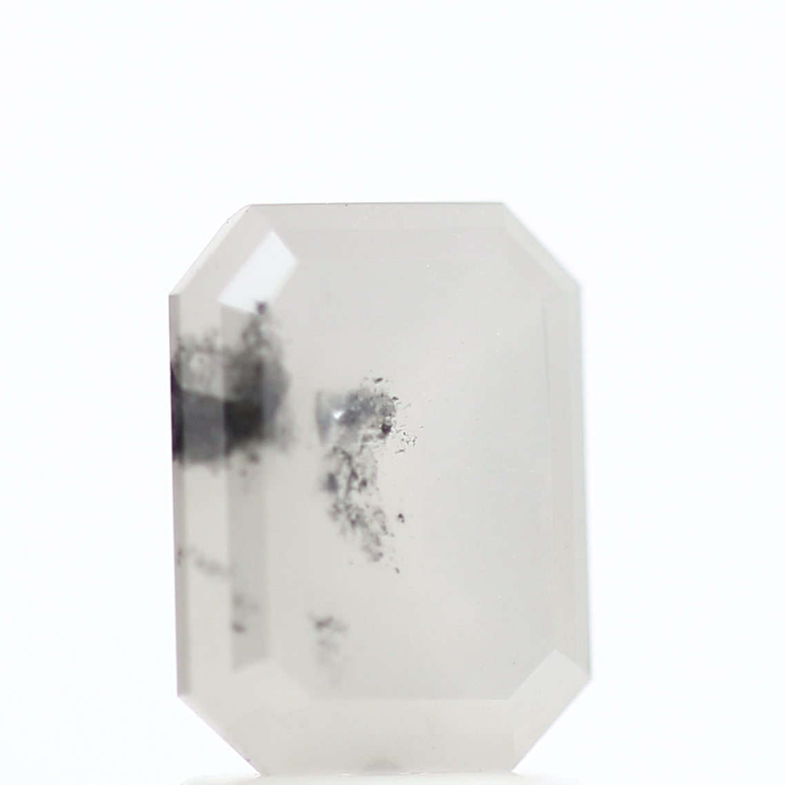 1.64 Carat Icy Emerald Salt and Pepper Natural Diamond 7.92 MM