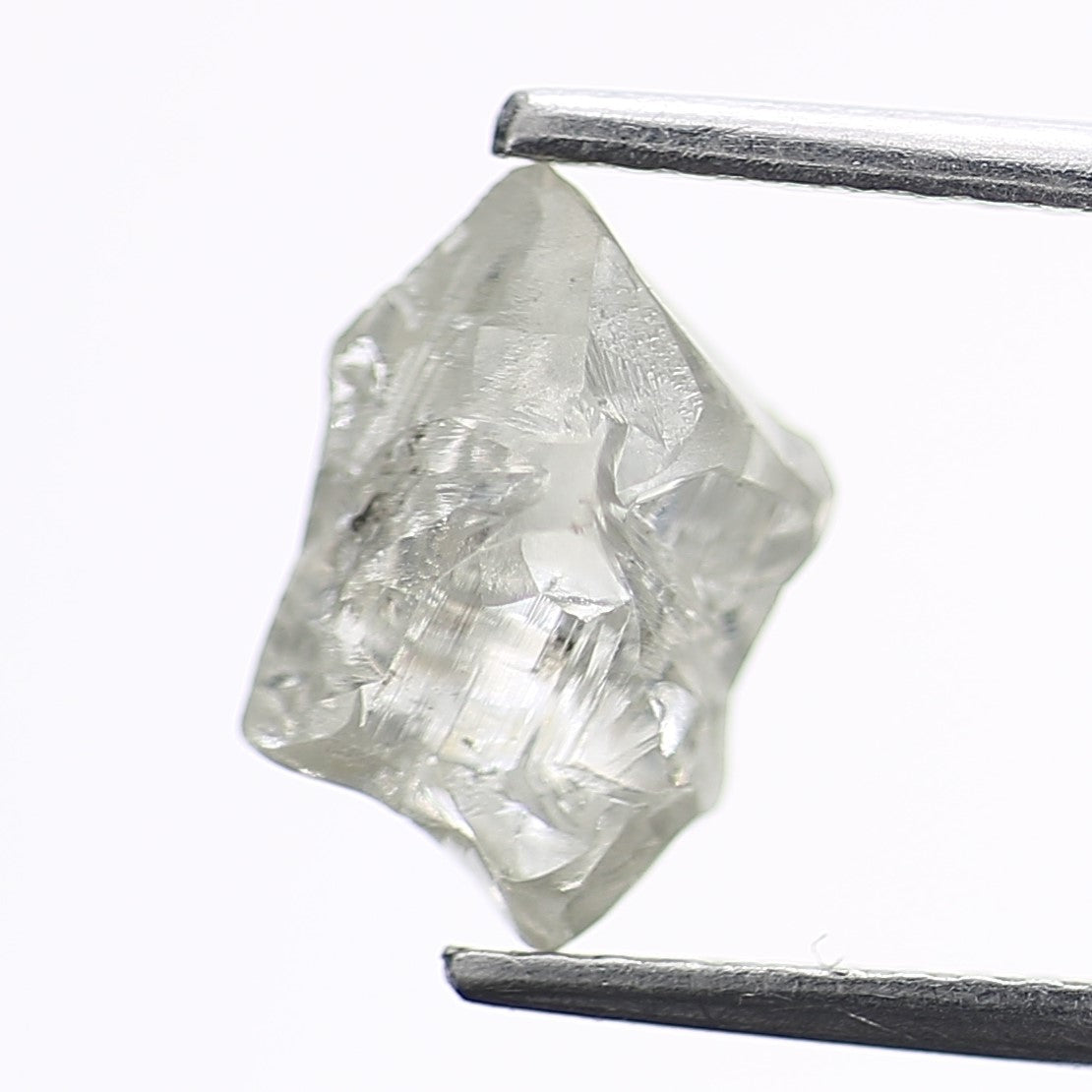 1.56 Carat Natural Fancy Grey Clear Rough Diamond 9.6 MM