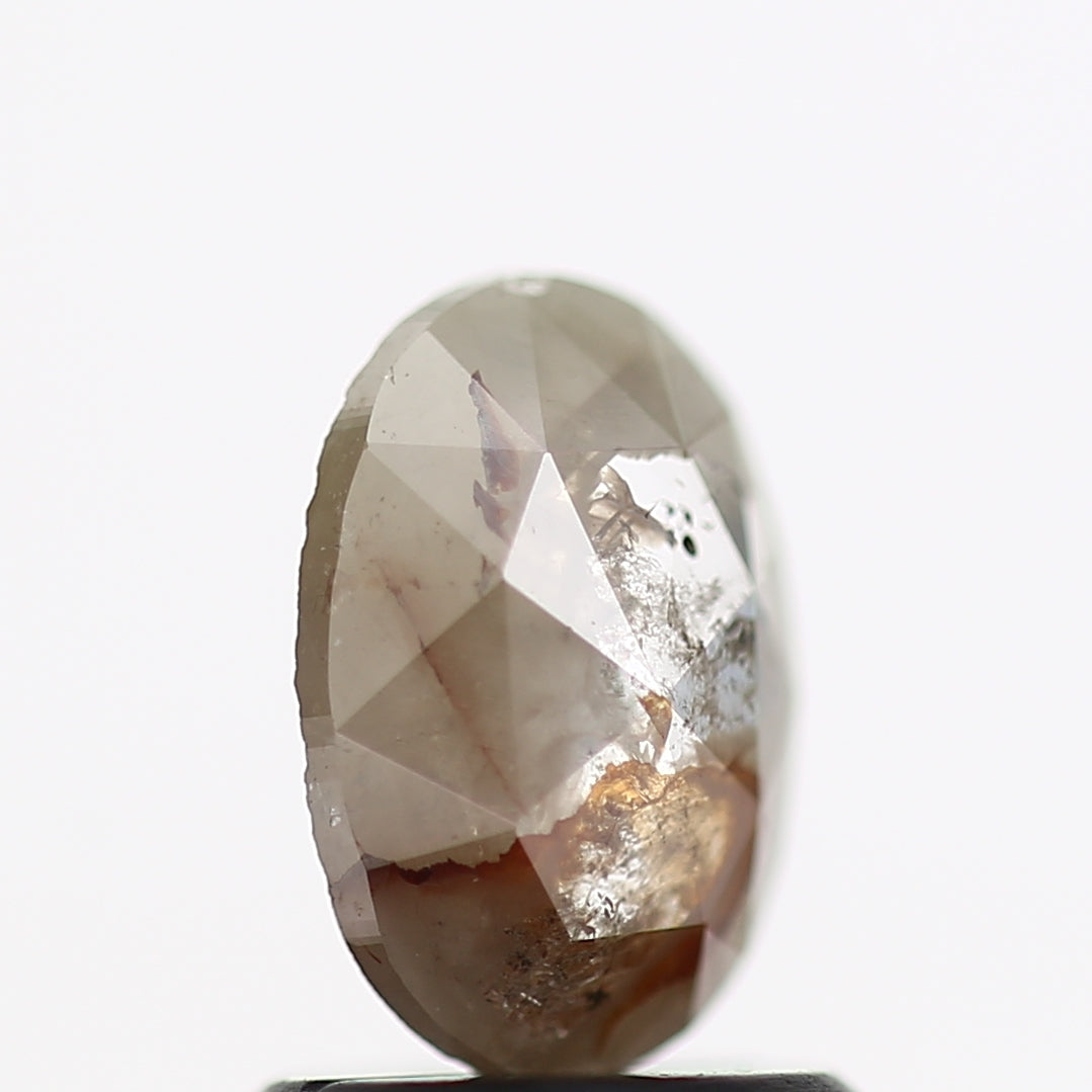 0.78 Carat Oval Cut Natural Salt Pepper Stone 7.10 MM