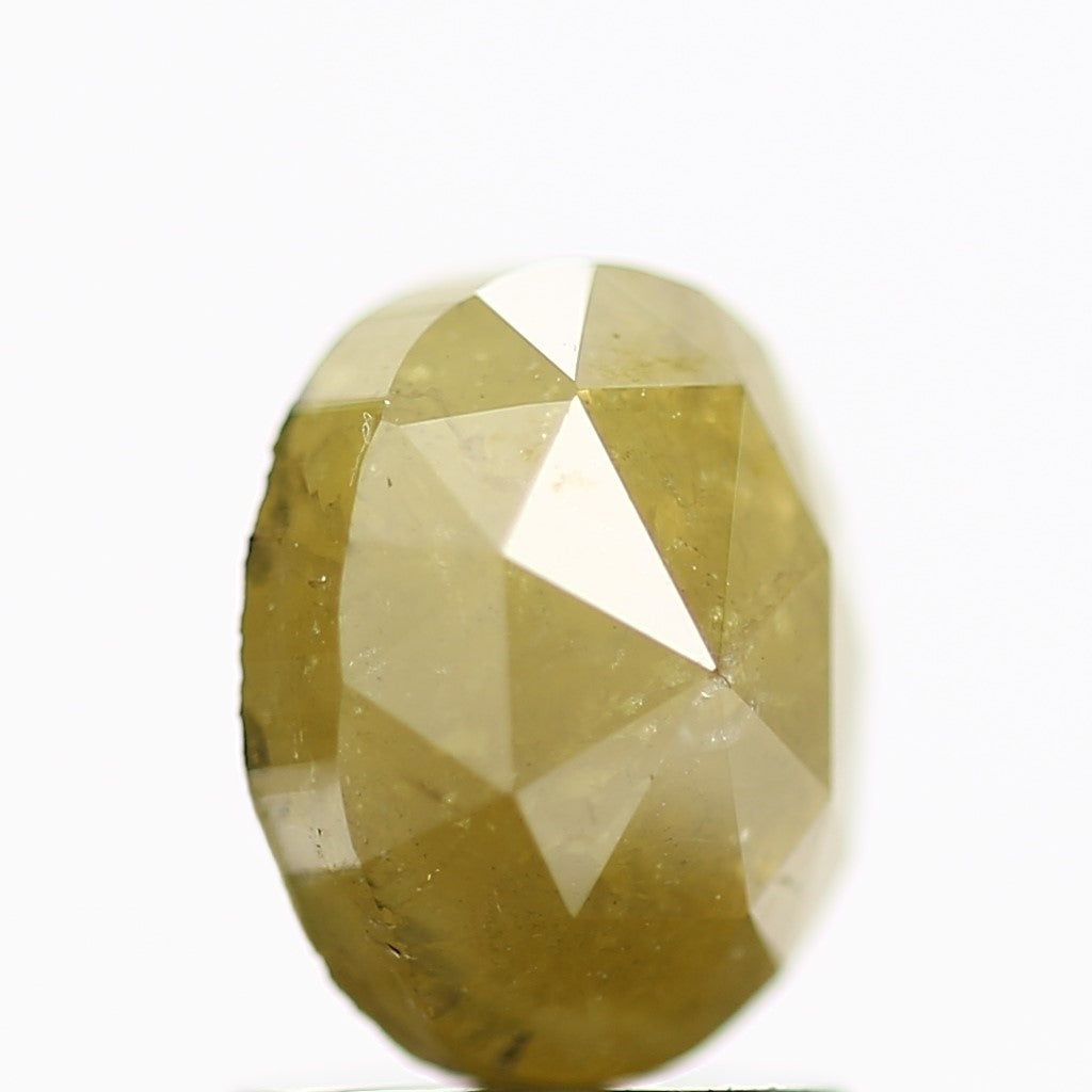 1.45 Carat Oval Cut Natural Yellow Salt and Pepper Loose Diamond 7.3 MM