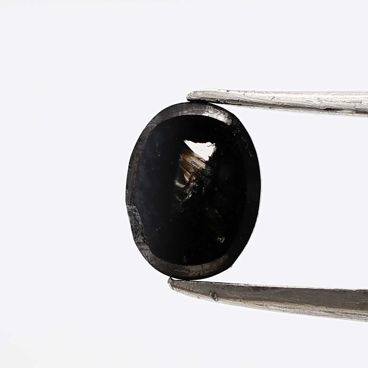 1.38 Carat Black Oval Shape Loose Diamond 7.90 MM