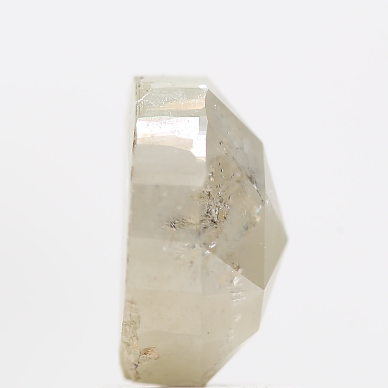 1.43 Carat Natural Oval Shape Rose Cut Icy Diamond 7.30 MM