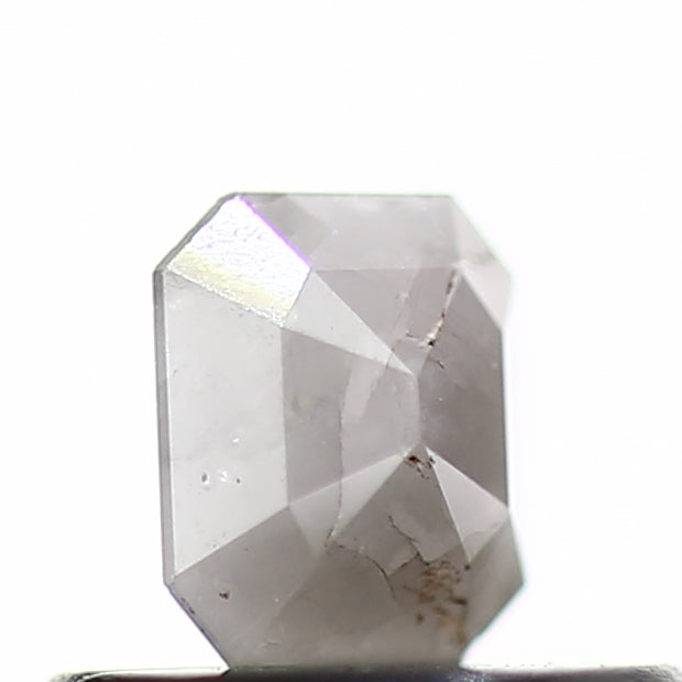 0.22 Carat 4.2 MM Natural Milky Gray Emerald Loose Rustic Diamond - Blackdiamond