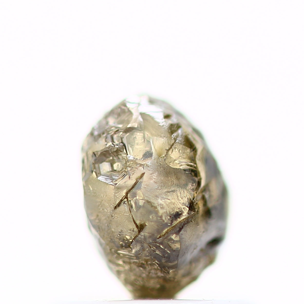 0.89 Carat Natural Fancy Champagne Brown Uncut Raw Rough Diamond 5.95 MM - Blackdiamond