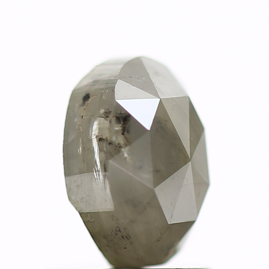 1.17 Carat Natural Gray Oval Salt and Pepper Diamond 6.9 MM