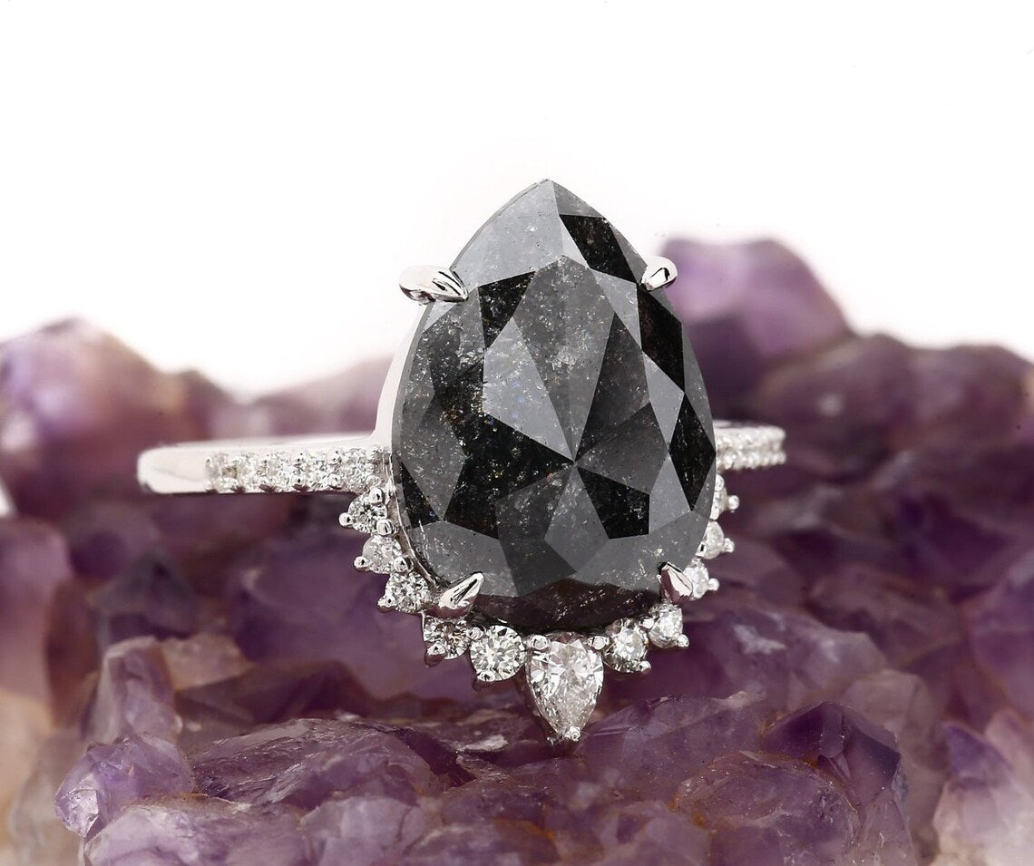 pear diamond ring natural