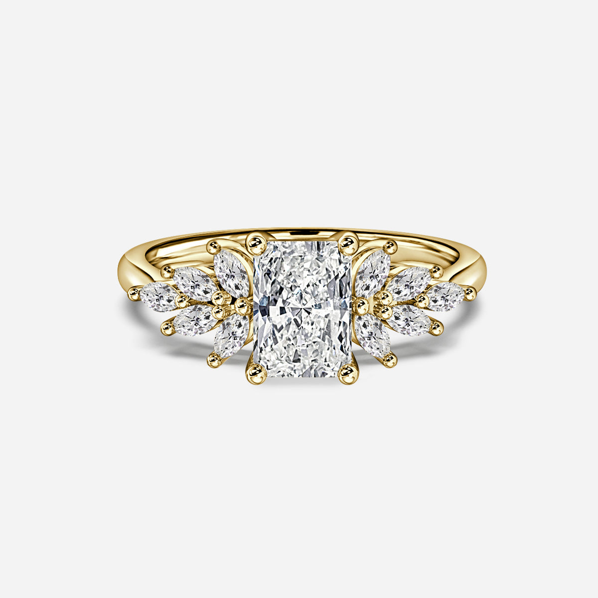 Radiant 1 Carat Lab Grown Diamond Ring IGI Certified Isabella