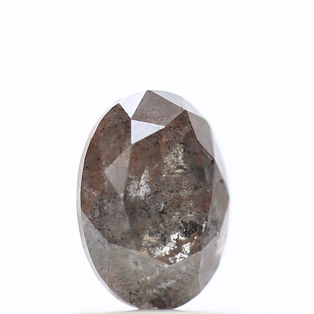 1.11 Carat Oval Salt and Pepper Diamond Double Cut Loose Natural Stone 7.23 MM