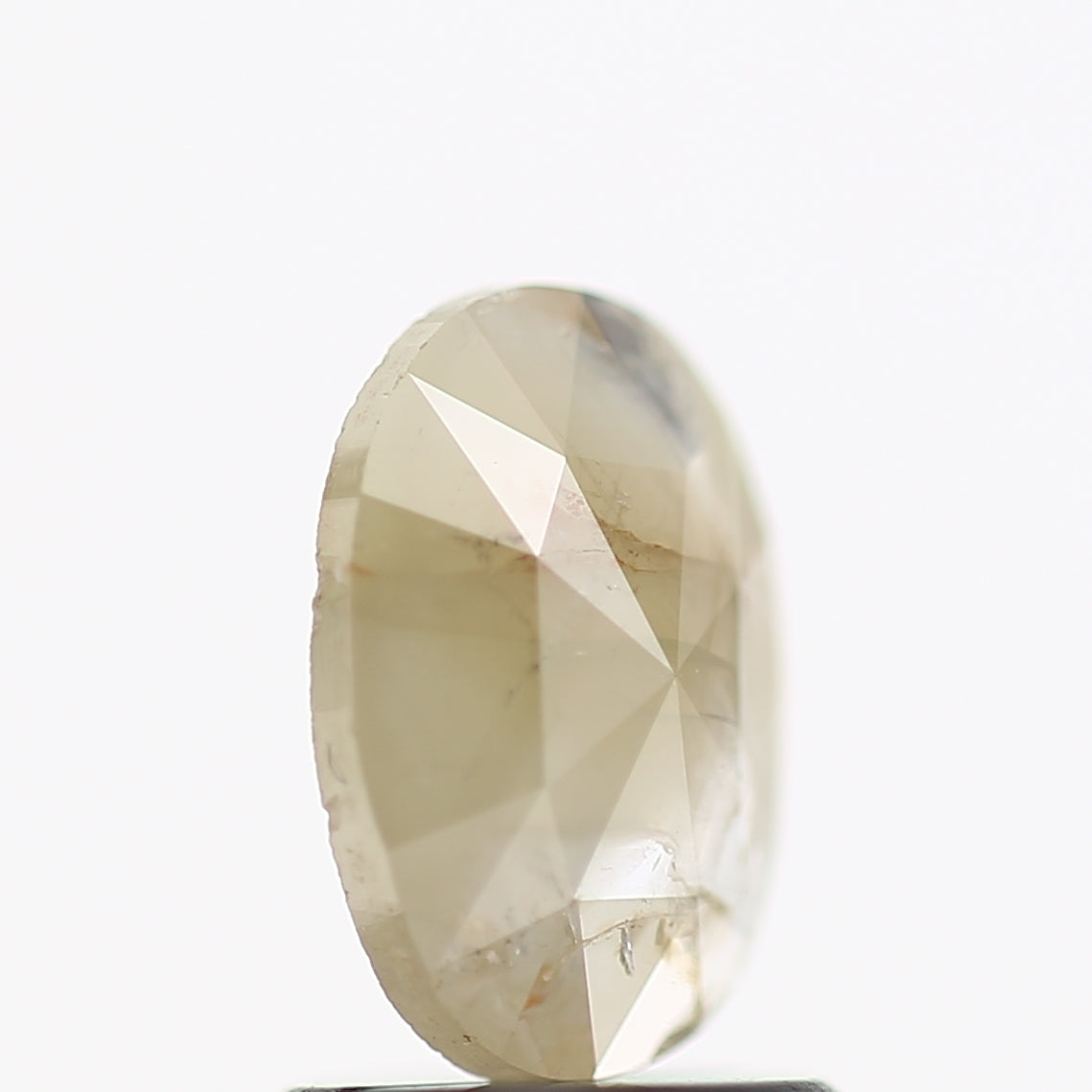 0.87 Carat Natural Oval Cut Salt and Pepper Diamond 8.1 MM