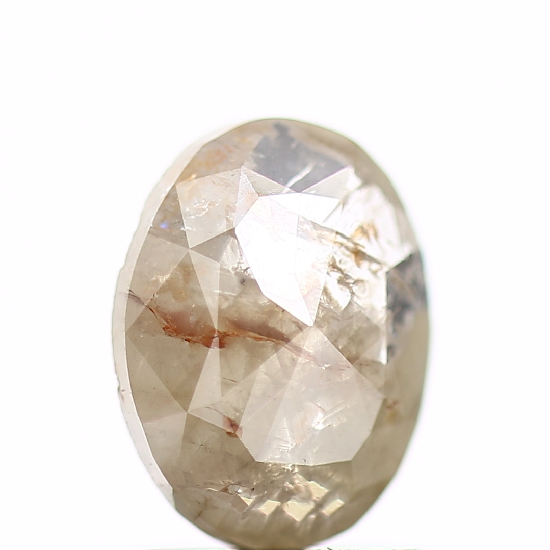 1.06 Carat Salt and Pepper Oval Cut Diamond 8 MM