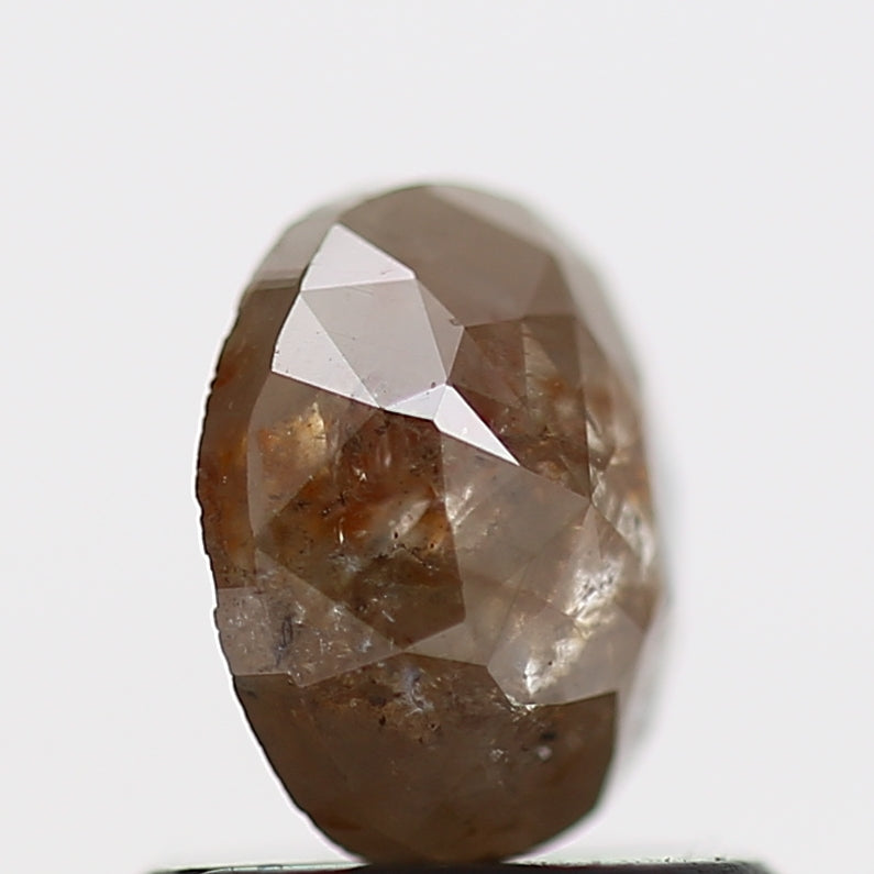 0.63 Carat Natural Oval Cut Salt and Pepper Diamond 6 MM